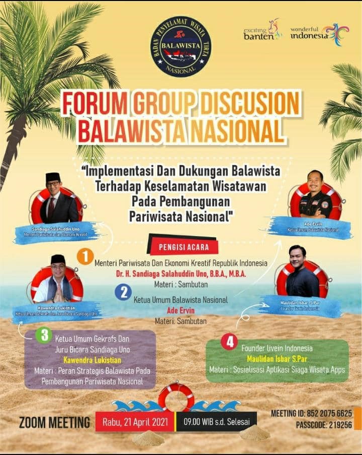Dukung Pemerintah dalam Pembangunan Pariwisata dan Ekonomi Kreatif BALAWISTA Gelar Forum Group Discussion (FGD) Nasional