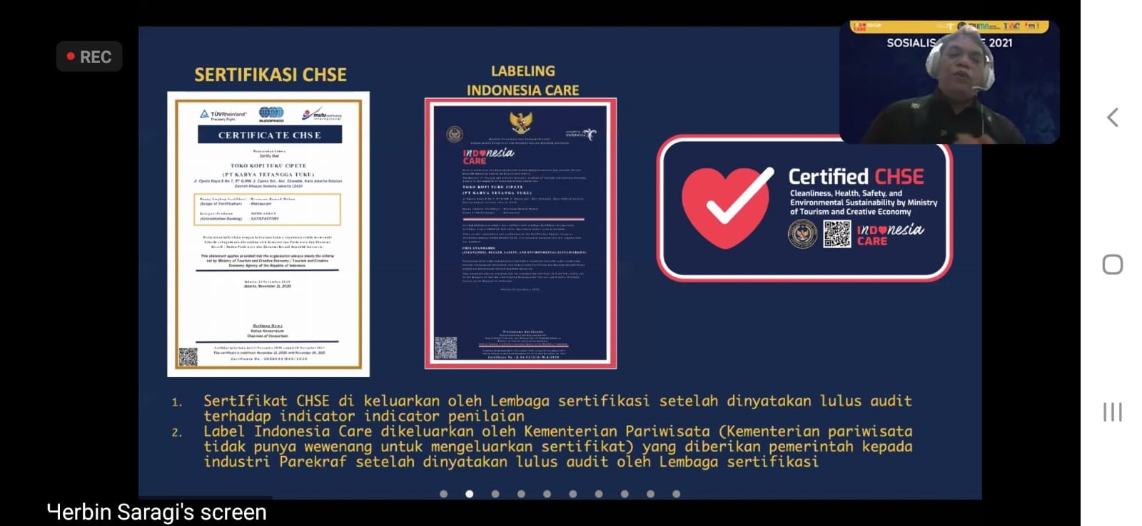 Sosialisasi Sertifikasi CHSE "Indonesia Care"  oleh Kemenparekraf bekerja sama dengan PT. Taman Wisata Candi Borobudur, Prambanan dan Ratu Boko selaku pengelola destinasi wisata (DTW) Taman M