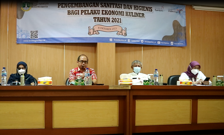 Pengembangan Sanitasi dan Higienis Bagi Pelaku Ekonomi Kuliner Tahun 2021 “Meningkatkan Kualitas dan Daya Saing Kuliner Khas Banten di Era Milenial”