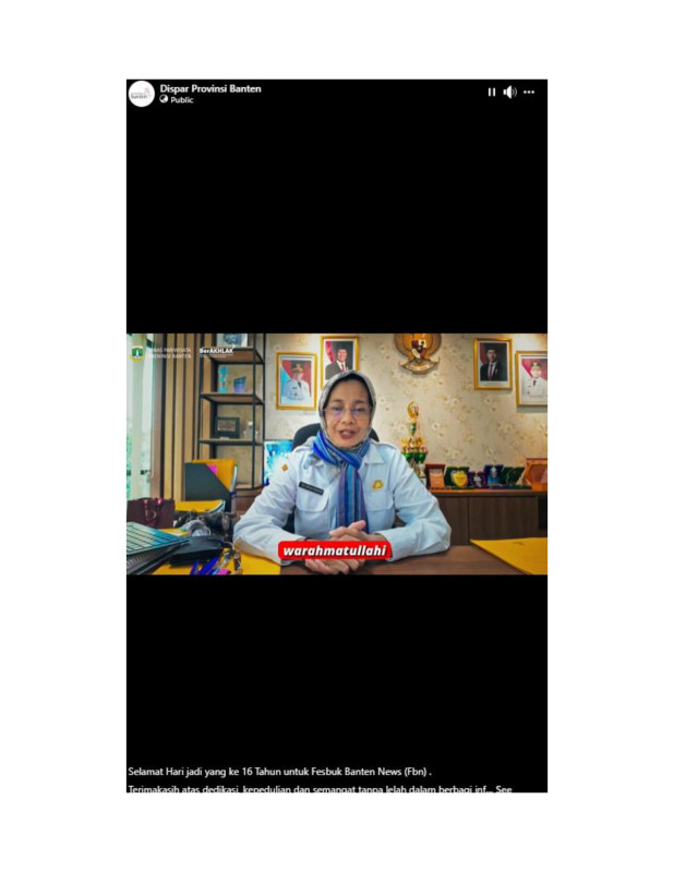 Ucapan Selamat Hari jadi yang ke 16 Tahun untuk Fesbuk Banten News (Fbn)