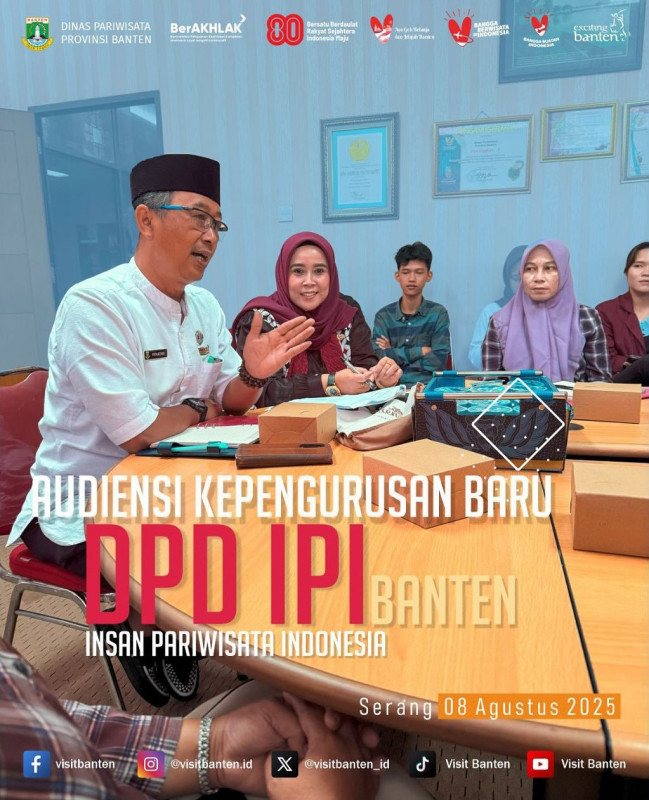 audiensi kepengurusan baru  Dewan Pimpinan Derah Insan Pariwisata Indonesia (IPI) Banten.