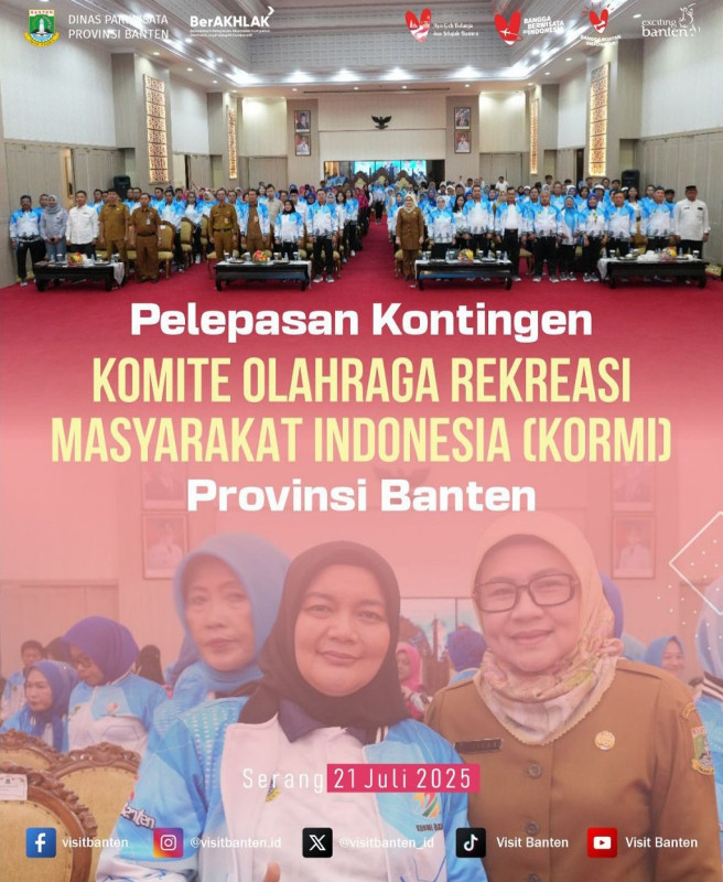 Pelepasan kontingen  Komite Olahraga Rekreasi Masyarakat Indonesia (KORMI) Provinsi Banten