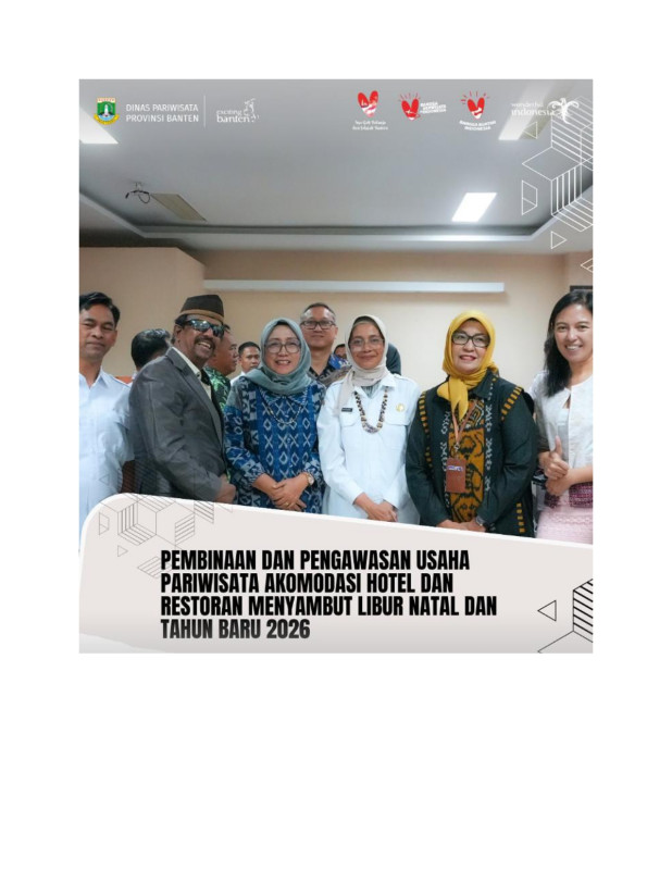 Pembinaan dan Pengawasan Usaha Pariwisata Akomodasi Hotel dan Restoran dalam rangka menyambut libur Natal dan Tahun Baru 2026,