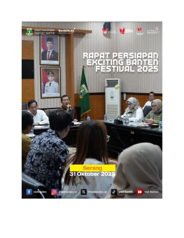 Rapat persiapan Exciting Banten Festival 2025 dipimpin oleh Asda I