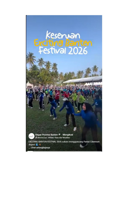 Keseruan Exciting Banten Festival 2026 di Pantai Cibeurem Anyer