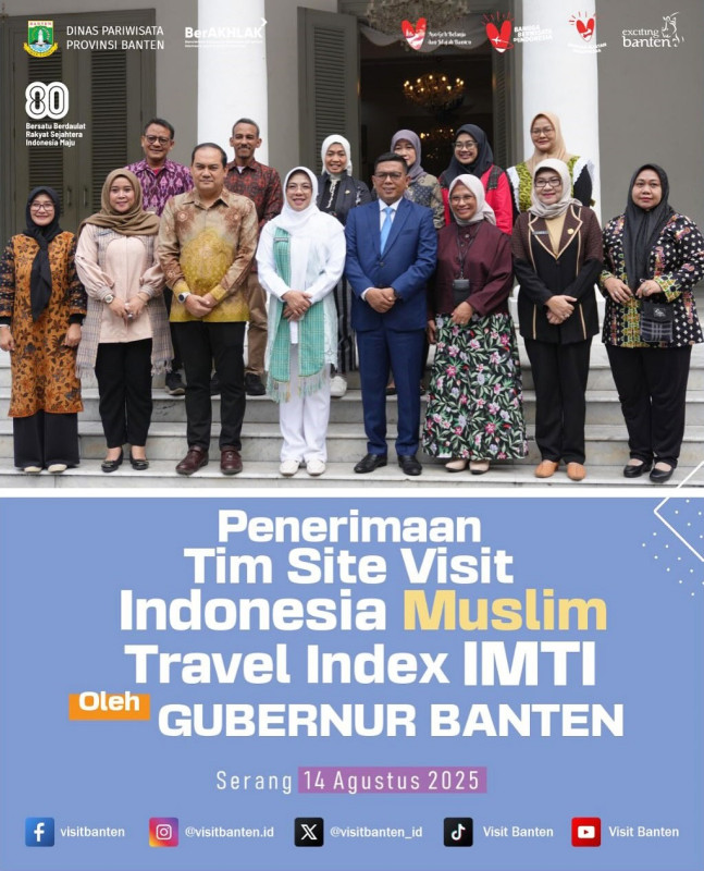 Penerimaan Time Site Visit Indonesia Muslim Travel Index IMTI oleh Gubernur Banten