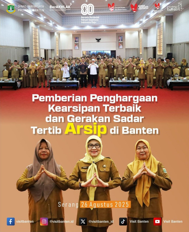 Pemberian Penghargaan Kearsipan Terbaik dan Gerakan Sadar Tertib Arsip di Banten