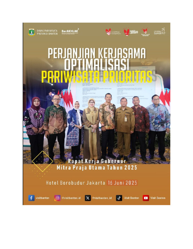 PERJANJIAN KERJASAMA OPTIMALISASI PARIWISATA PRIORITASI