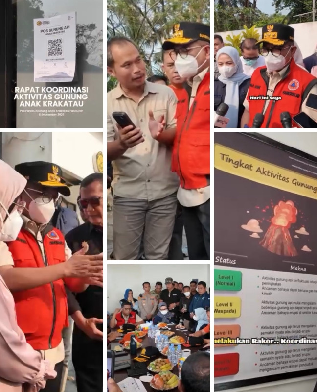 Gunung Anak Krakatau dalam Pantauan, Pemprov Banten Imbau Masyarakat dan Wisatawan Tetap Tenang