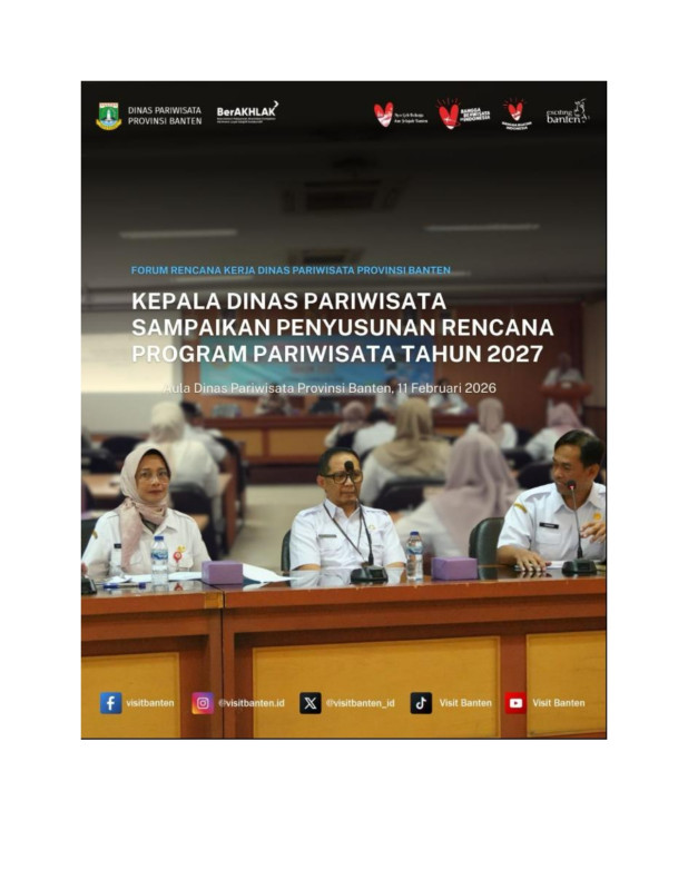 Kegiatan Forum Rencana Kerja Dinas Pariwisata Provinsi Banten 2027