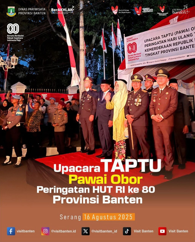 Upacara Taptu dan Pelepasan Pawai Obor dalam Rangka Hari Ulang Tahun ke – 80 Kemerdekan Republik Indonesia