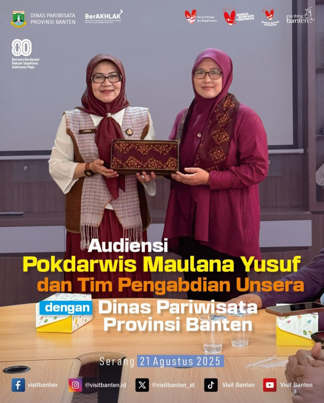 audiensi  Pokdarwis Maulana Yusuf dan Tim Pengabdian Universitas Serang Raya (UNSERA)