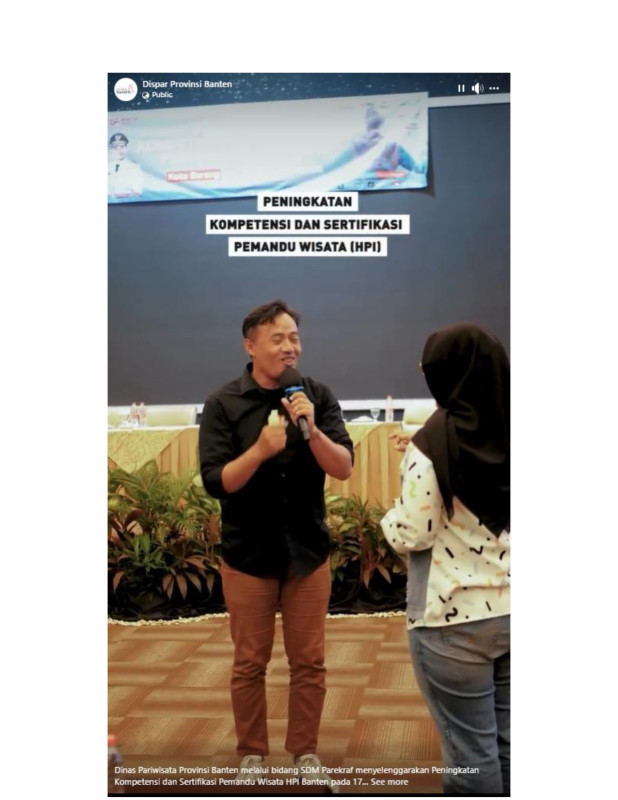 Peningkatan Kompetensi dan Sertifikasi Pemandu Wisata HPI Banten