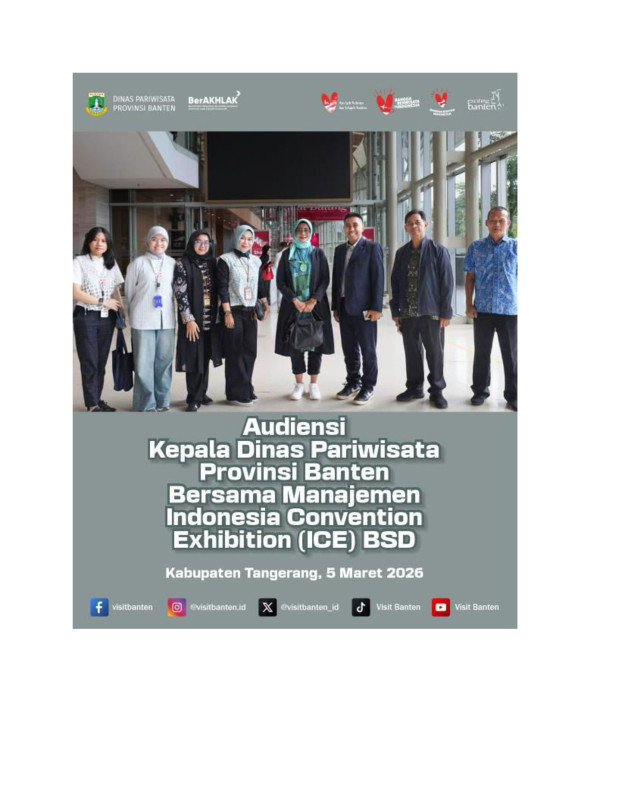 Audiensi Kepala Dinas Pariwisata Provinsi Banten Bersama Manajemen Indonesia Convention Exhibition (ICE) BSD