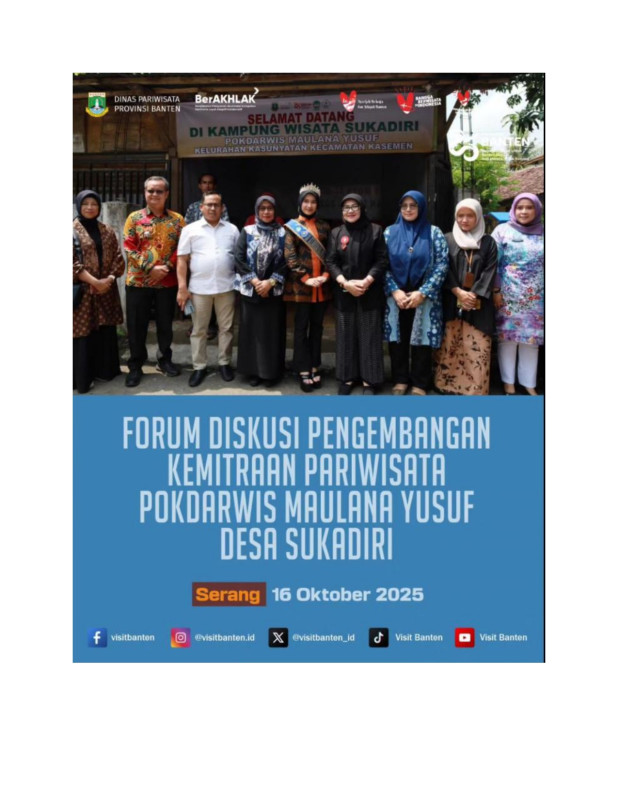 Forum Diskusi Pengembangan Kemitraan Pariwisata Pokdarwis Maulana Yusuf