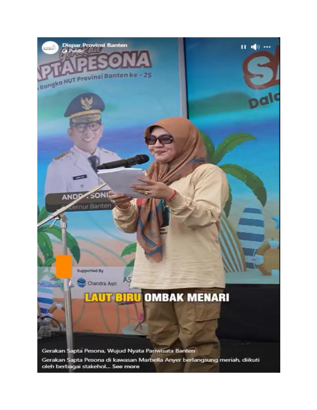 Gerakan Sapta Pesona, Wujud Nyata Pariwisata Banten