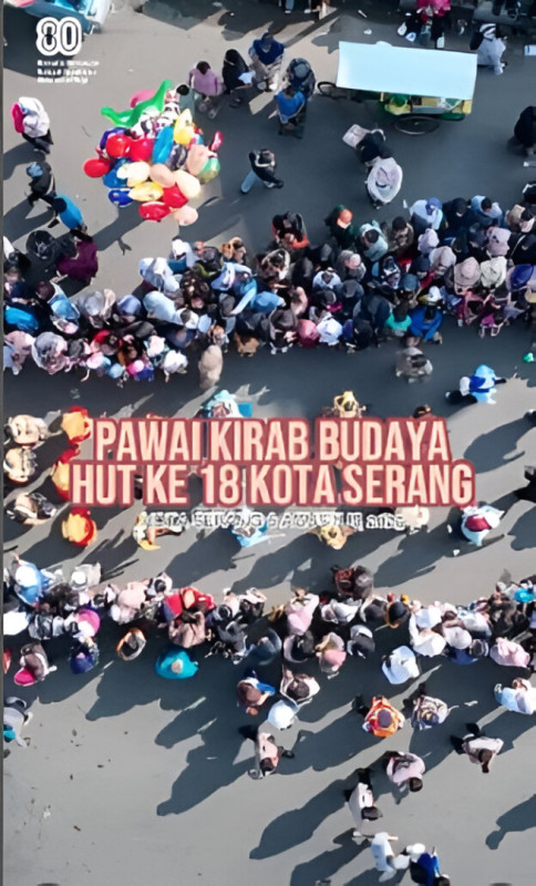 Pawai Kirab Budaya hut ke 18 kota serang